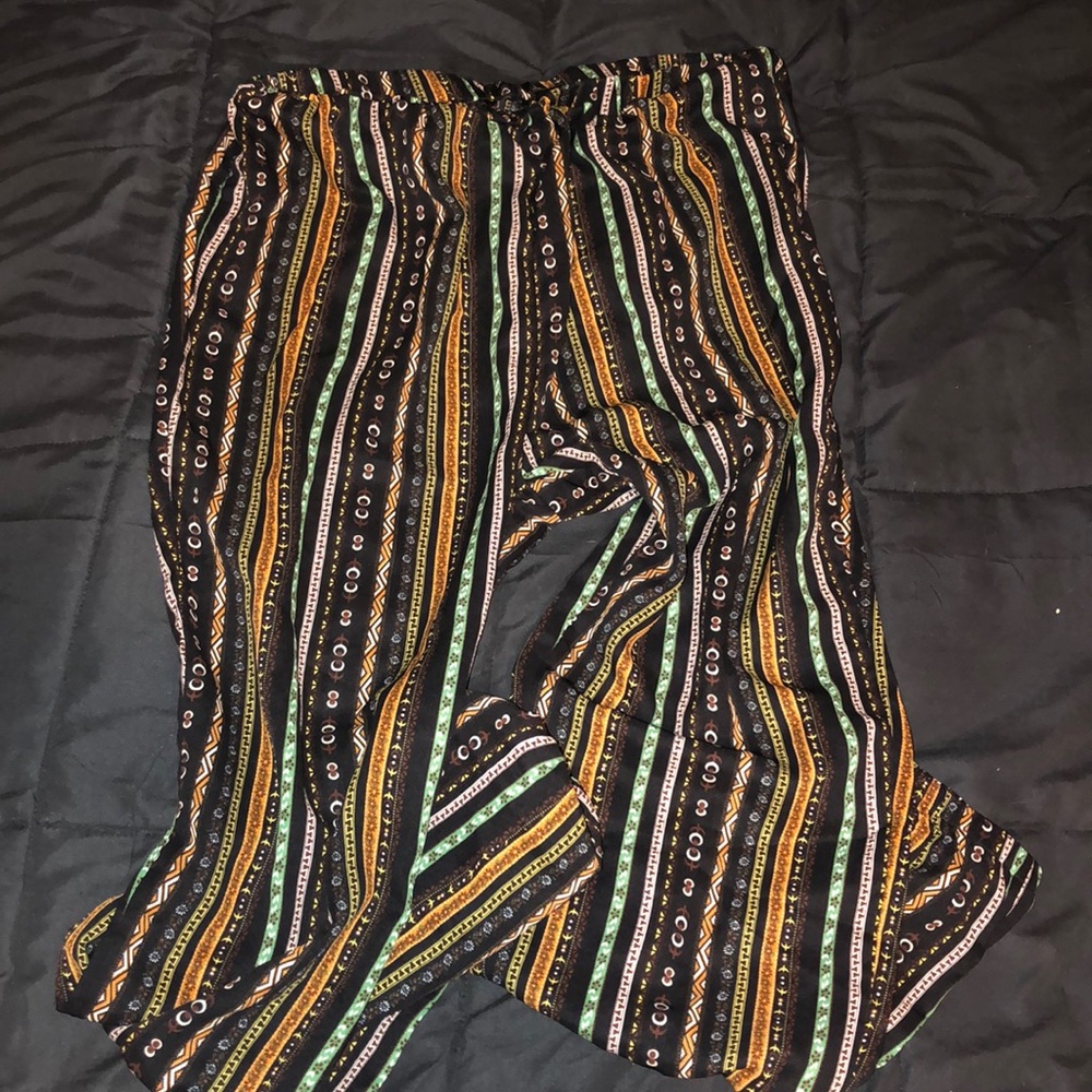 NEW! Brown-Toned Flowey Clinched Pants